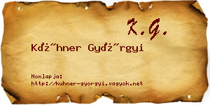 Kühner Györgyi névjegykártya