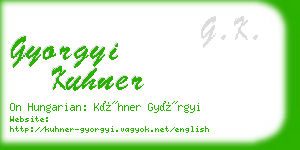 gyorgyi kuhner business card